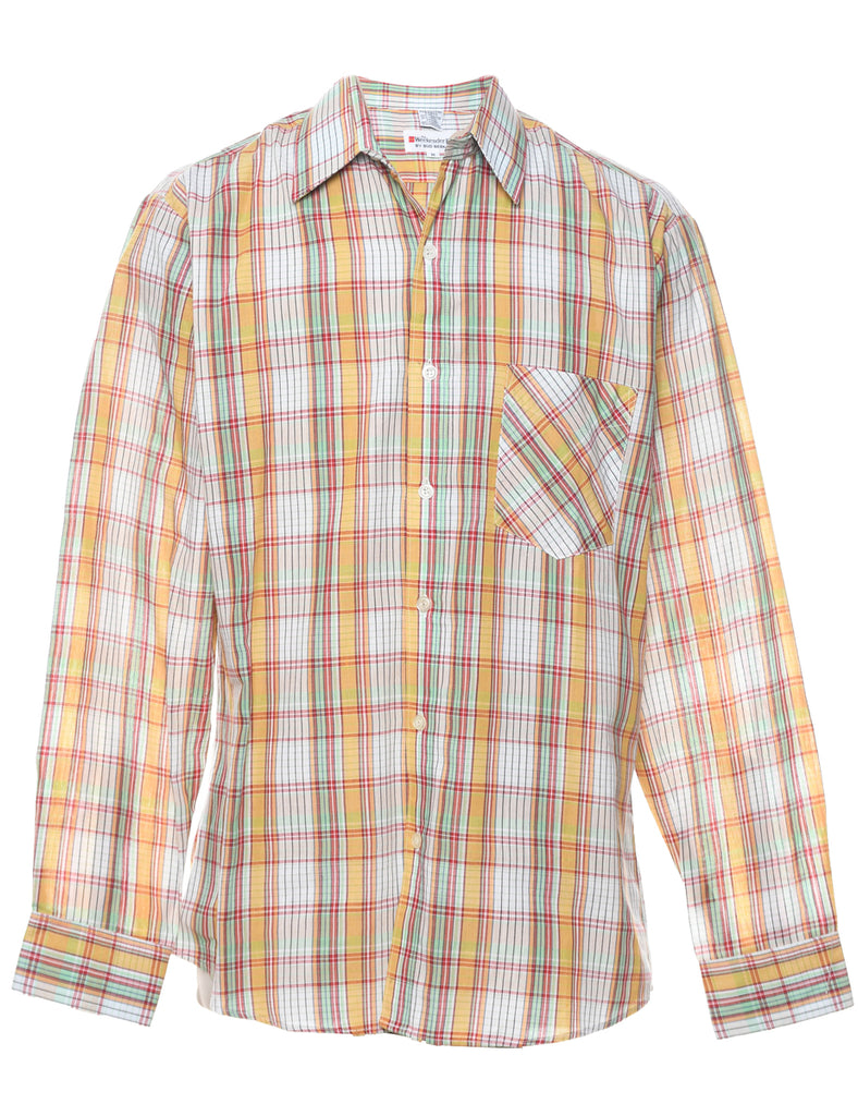Long Sleeved Checked Shirt - M