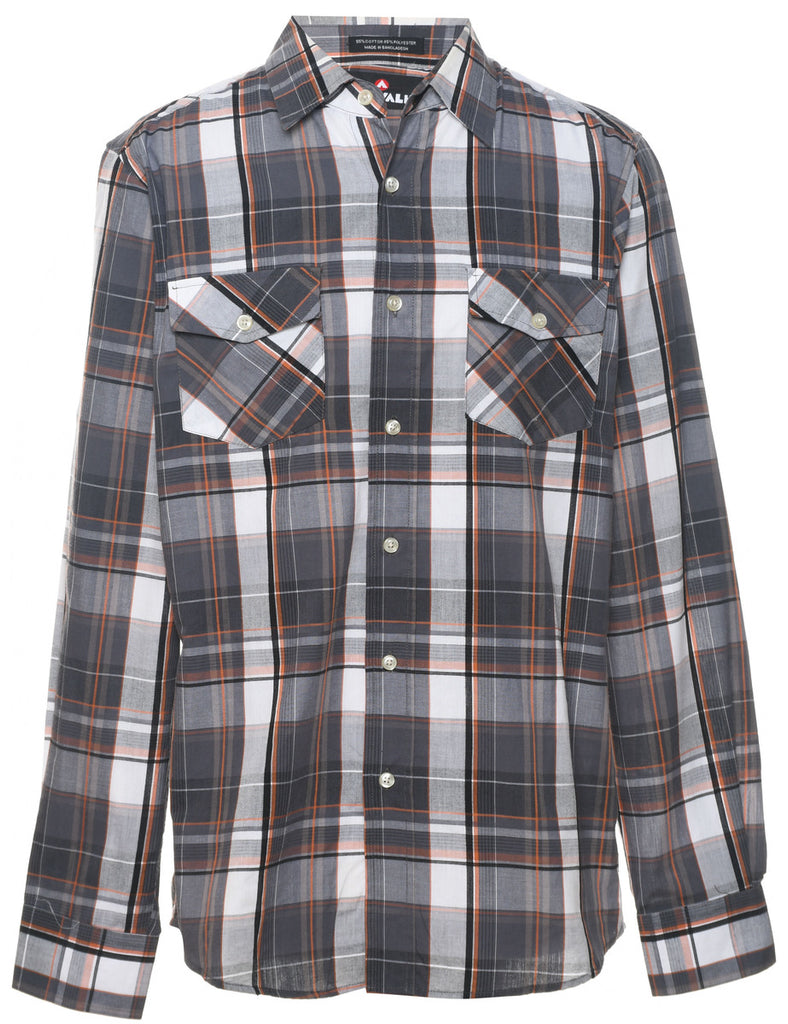 Long Sleeved Checked Shirt - M