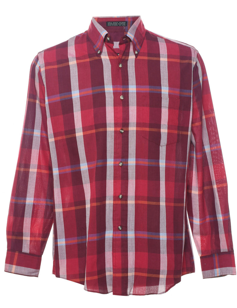 Long Sleeved Checked Shirt - M