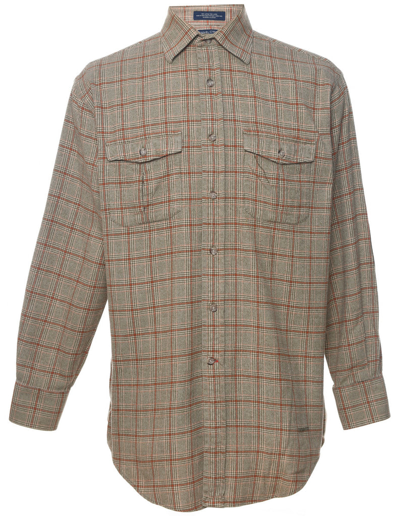 Long Sleeved Checked Shirt - S