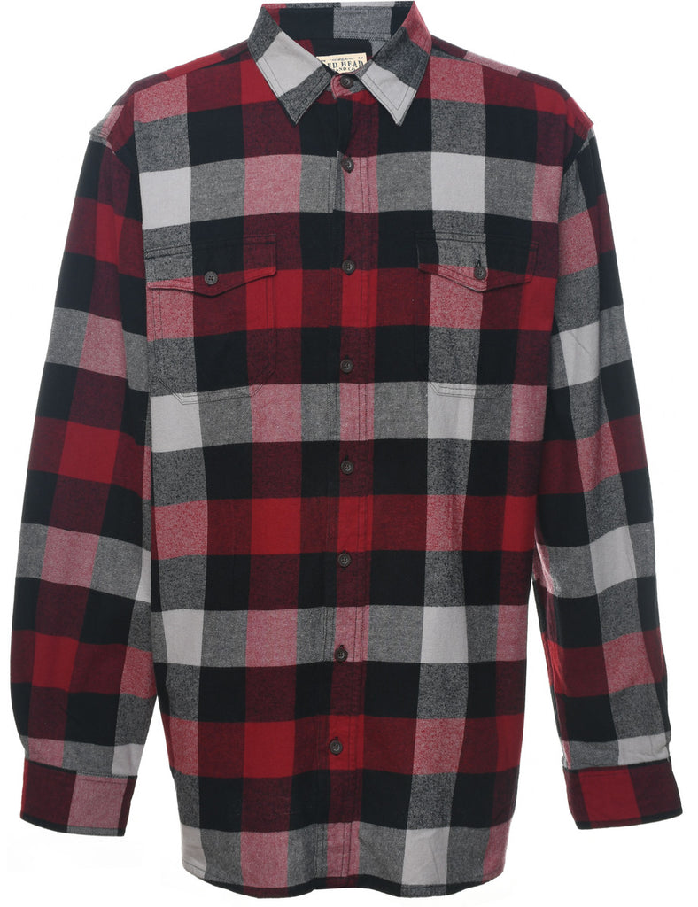 Long Sleeved Checked Shirt - XL