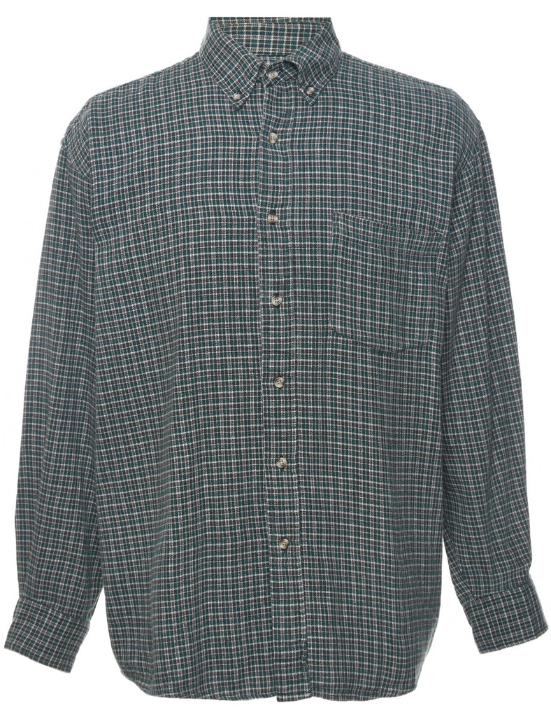 Long Sleeved Checked Shirt - L