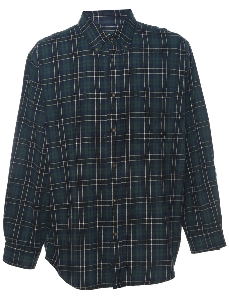 Long Sleeved Checked Shirt - XL