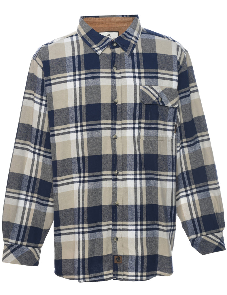 Long Sleeved Checked Shirt - XL