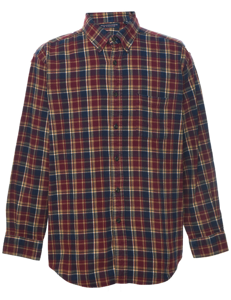 Long Sleeved Checked Shirt - XL