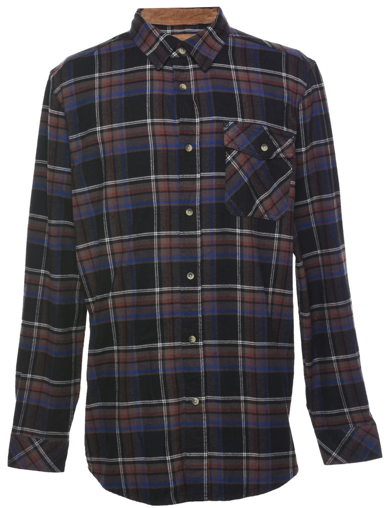 Long Sleeved Checked Shirt - XL