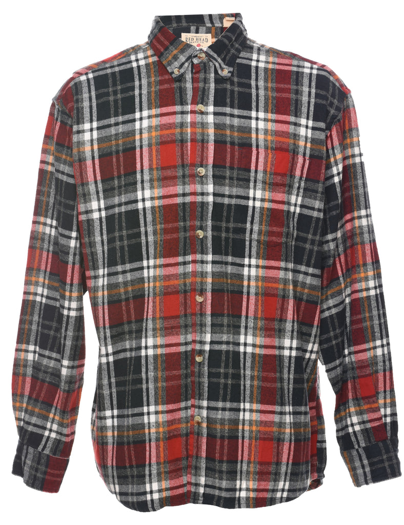 Long Sleeved Checked Shirt - L
