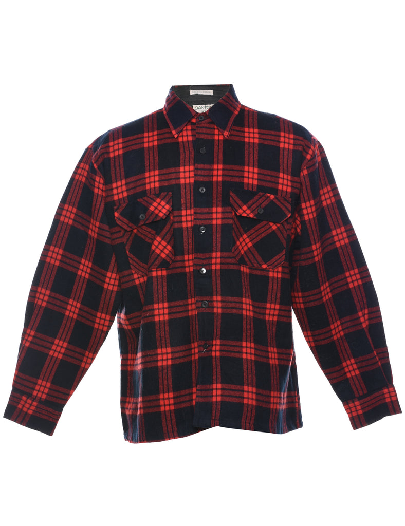 Long Sleeved Checked Shirt - L
