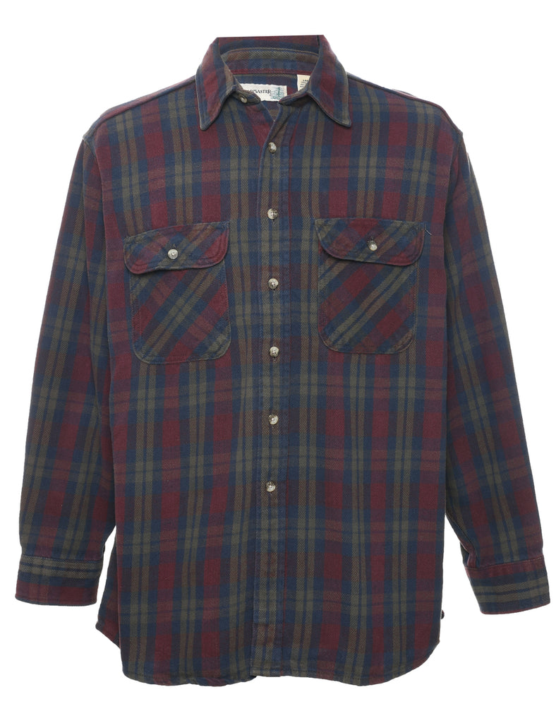 Long Sleeved Checked Shirt - L