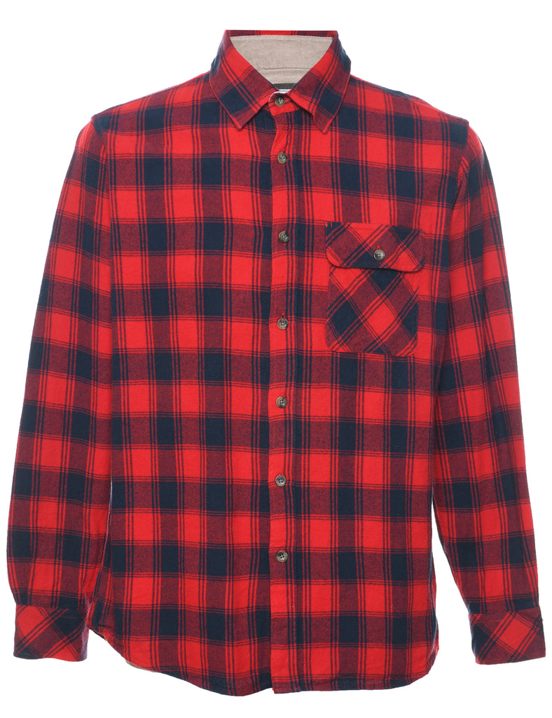 Long Sleeved Checked Shirt - M
