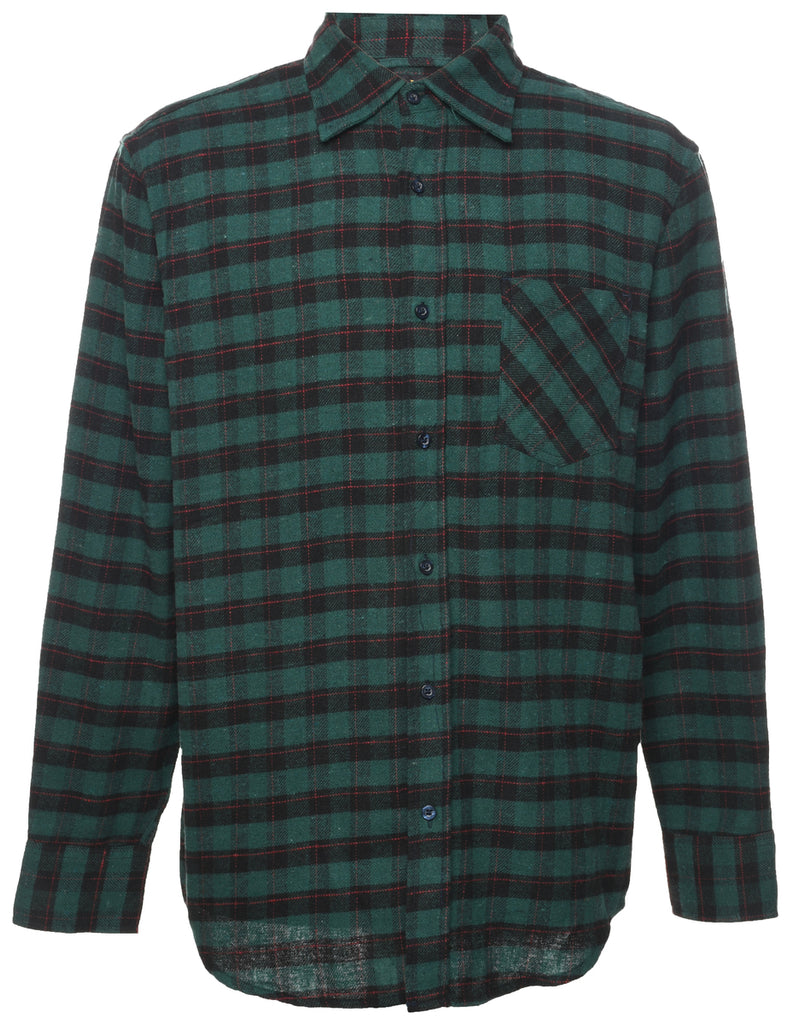 Long Sleeved Checked Shirt - L