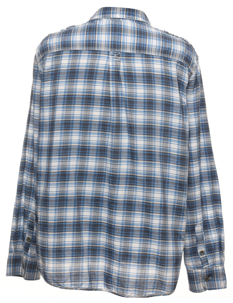 Long Sleeved Checked Shirt - XL