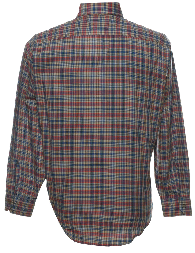 Long Sleeved Checked Shirt - M