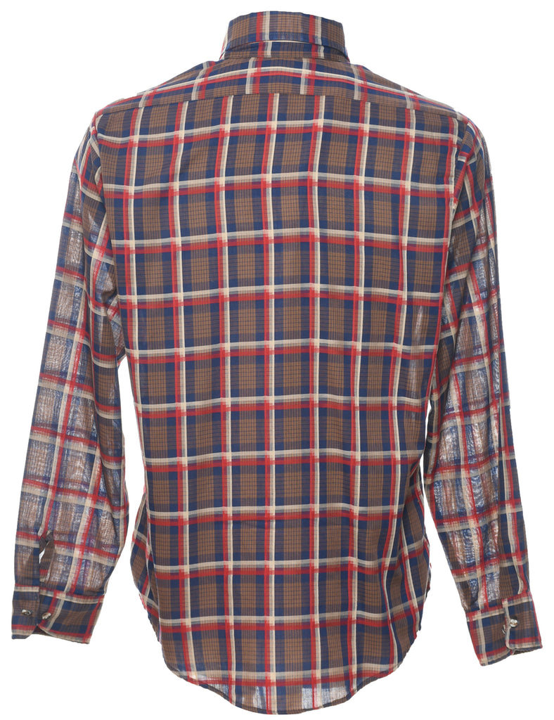 Long Sleeved Checked Shirt - M