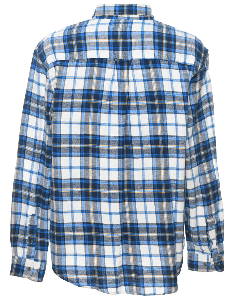 Long Sleeved Checked Shirt - L