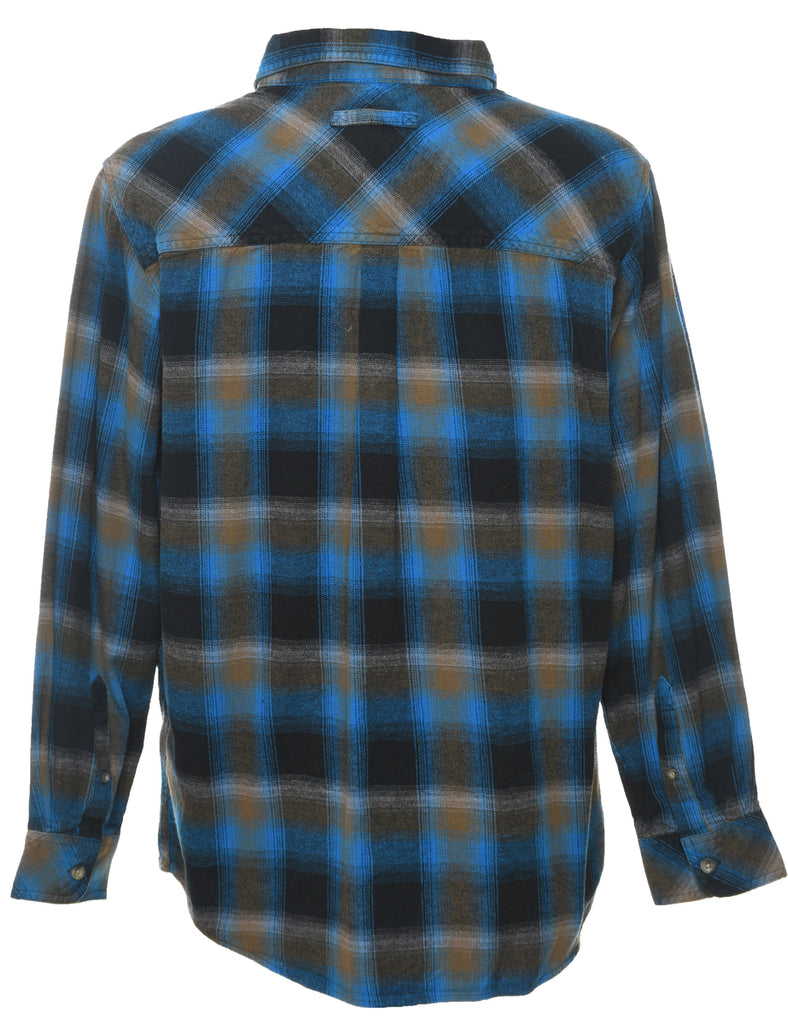 Long Sleeved Checked Shirt - L
