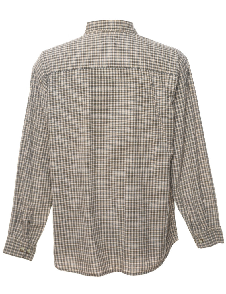 Long Sleeved Checked Shirt - L