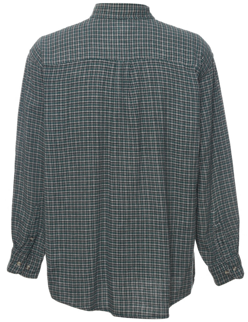 Long Sleeved Checked Shirt - L