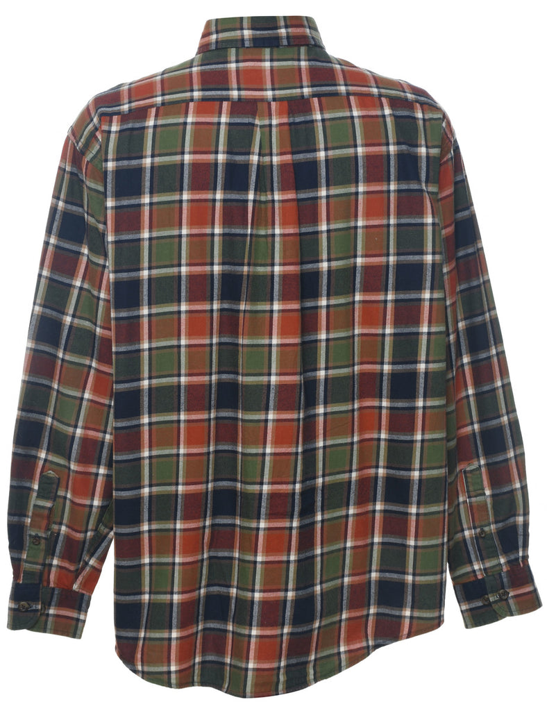 Long Sleeved Checked Shirt - L