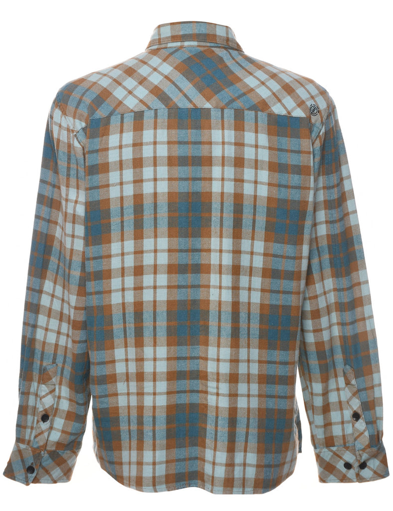 Long Sleeved Checked Shirt - L