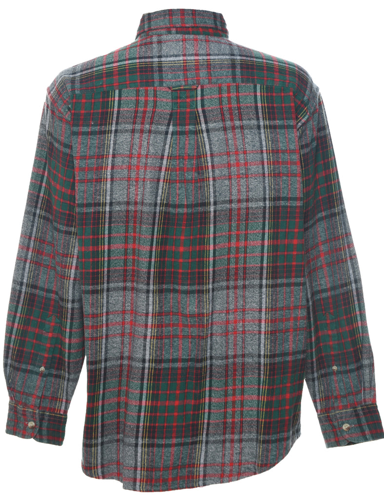Long Sleeved Checked Shirt - L