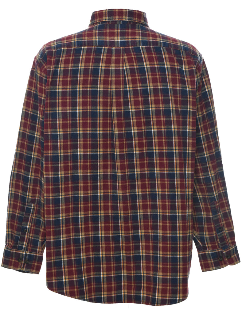 Long Sleeved Checked Shirt - XL