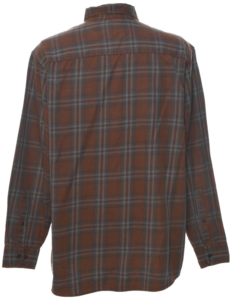 Long Sleeved Checked Shirt - L