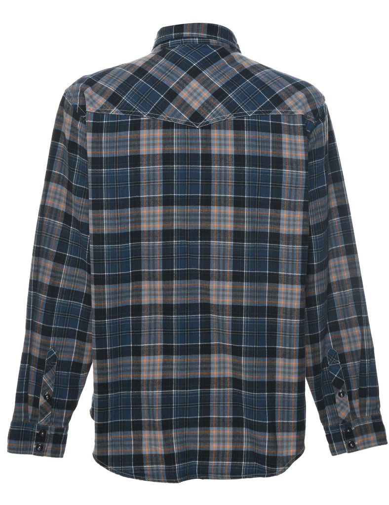 Long Sleeved Checked Shirt - L