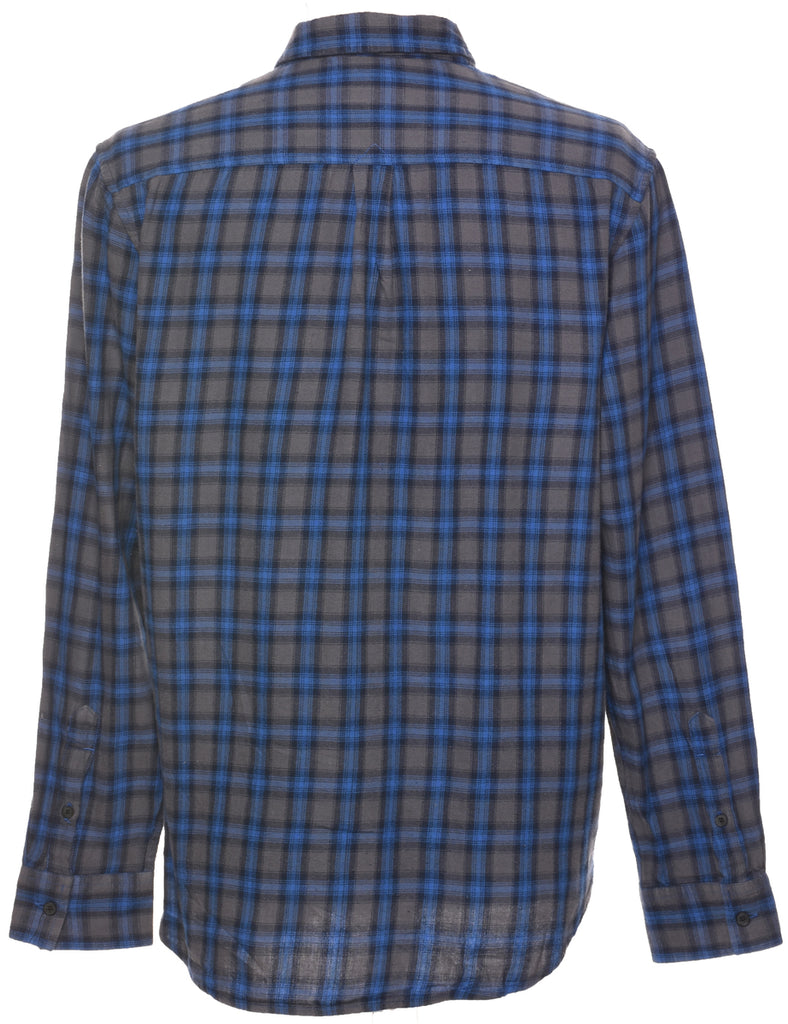Long Sleeved Checked Shirt - L