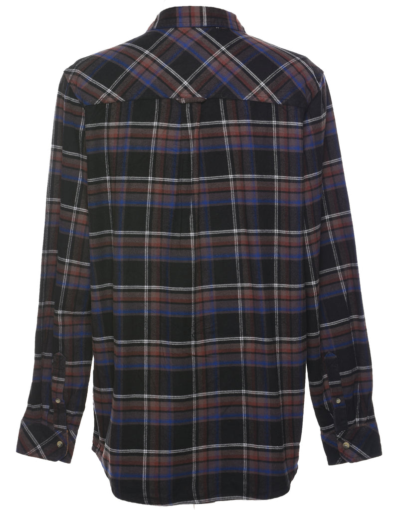 Long Sleeved Checked Shirt - XL