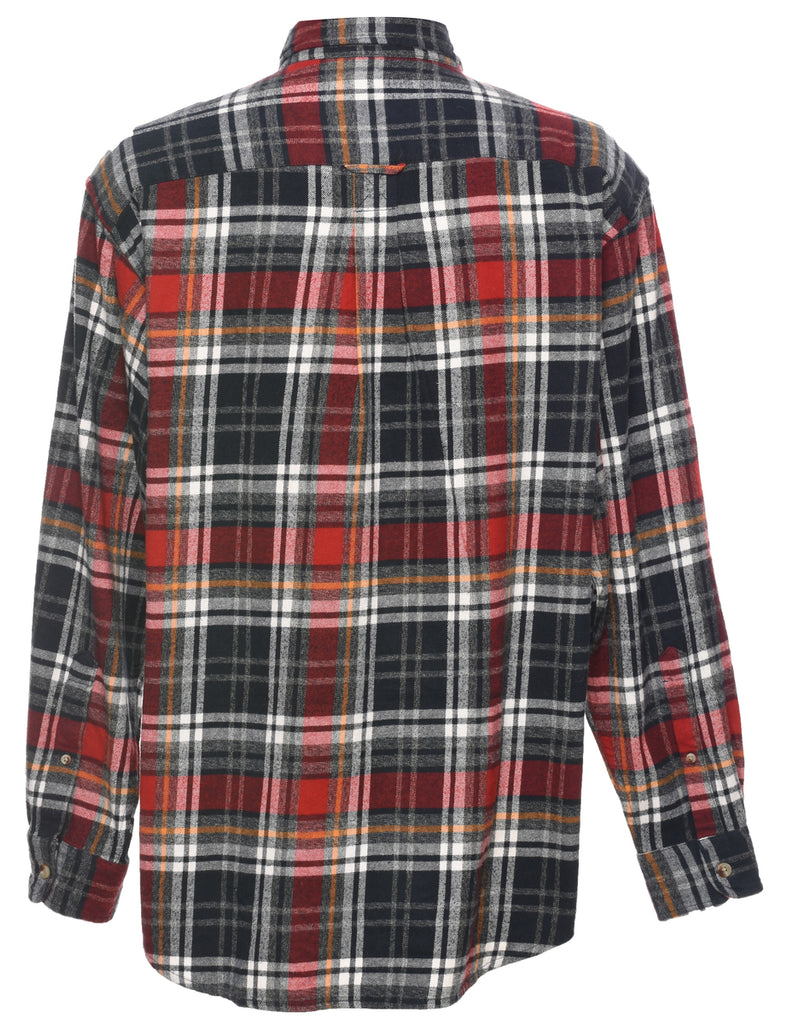 Long Sleeved Checked Shirt - L