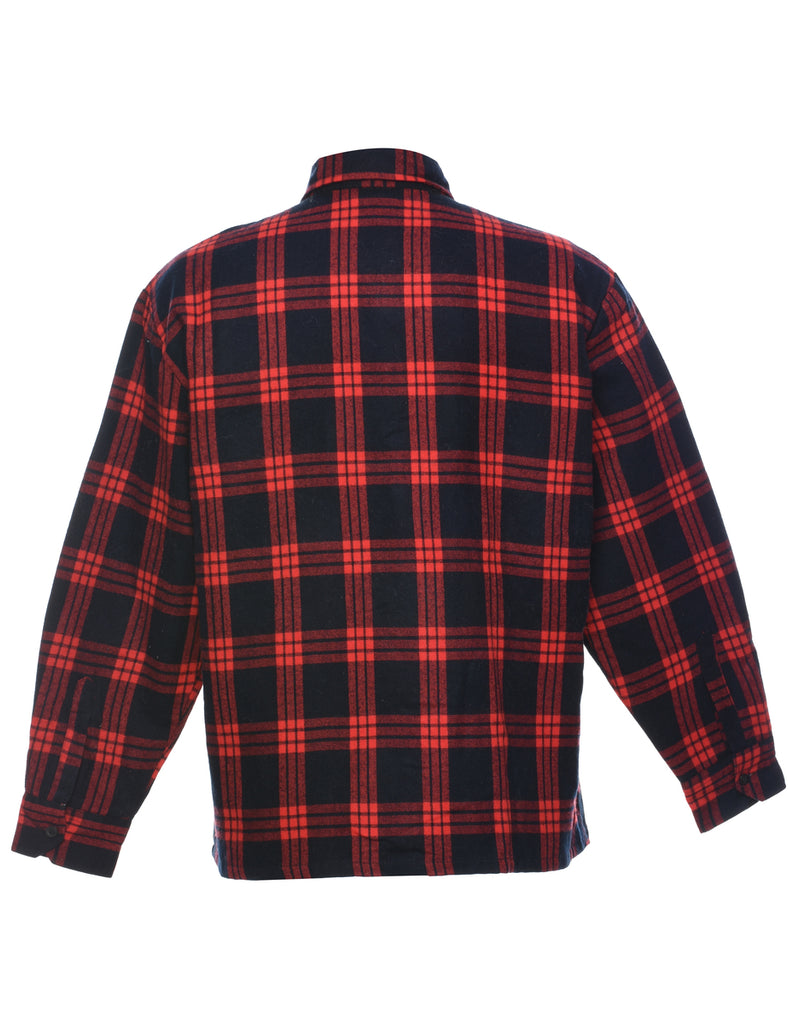 Long Sleeved Checked Shirt - L