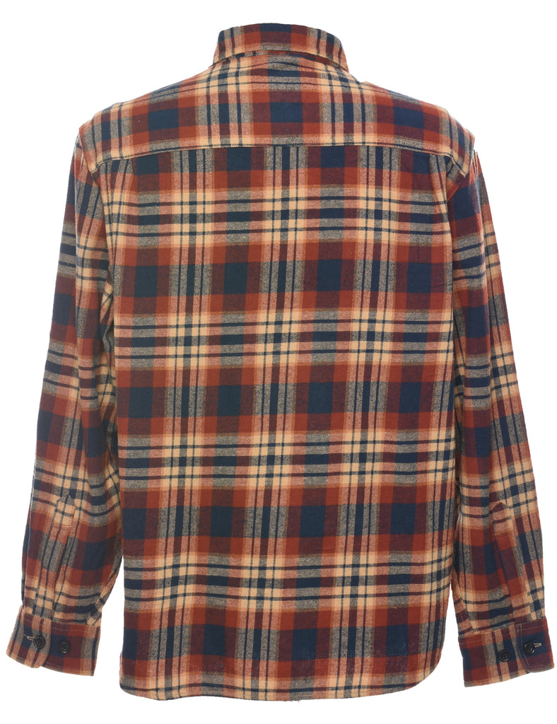 Long Sleeved Checked Shirt - L