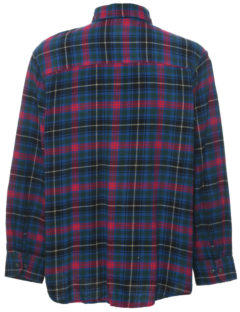 Long Sleeved Checked Shirt - L