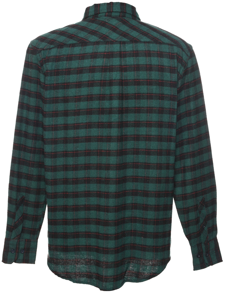 Long Sleeved Checked Shirt - L