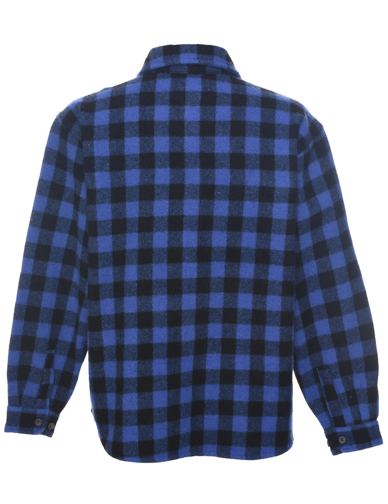 Long Sleeved Checked Shirt - L