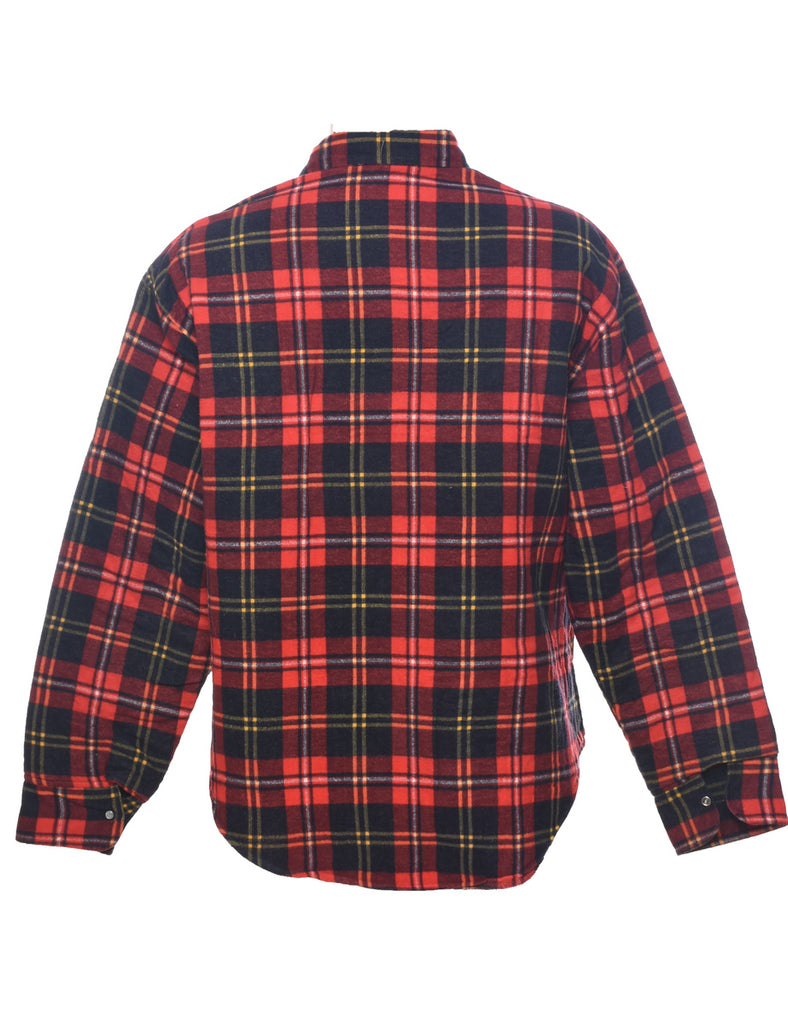 Long Sleeved Checked Shirt - L