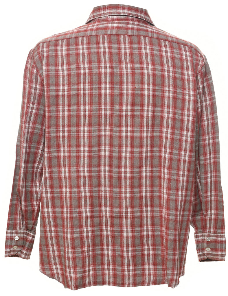 Long Sleeved Checked Shirt - XL