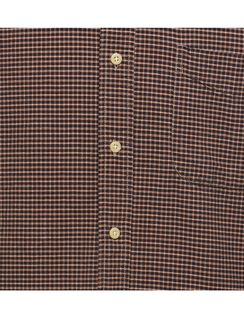 Long Sleeved Checked Shirt - L