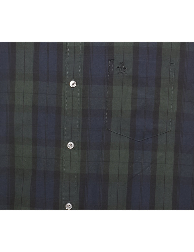 Long Sleeved Checked Shirt - XL
