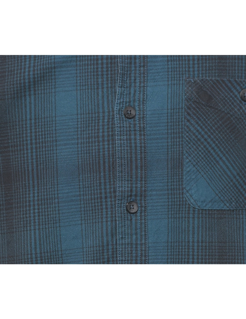 Long Sleeved Checked Shirt - L