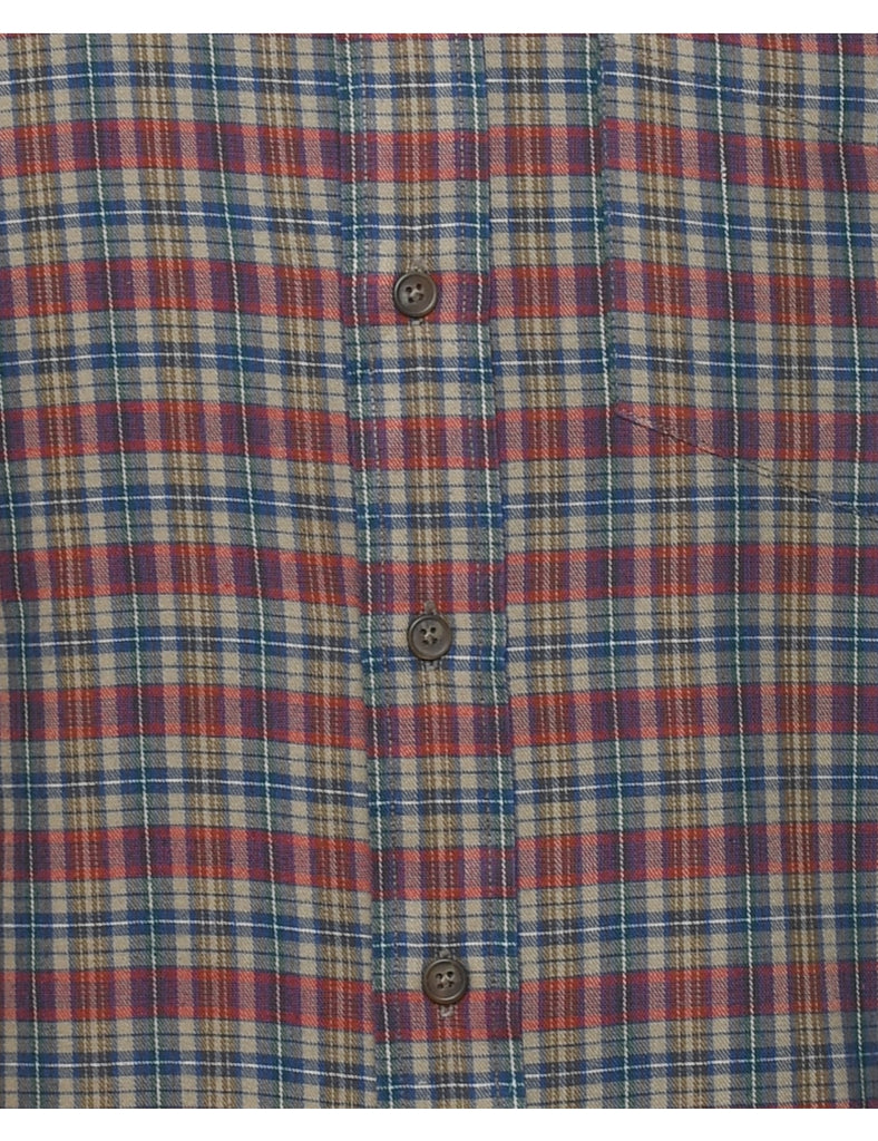 Long Sleeved Checked Shirt - M