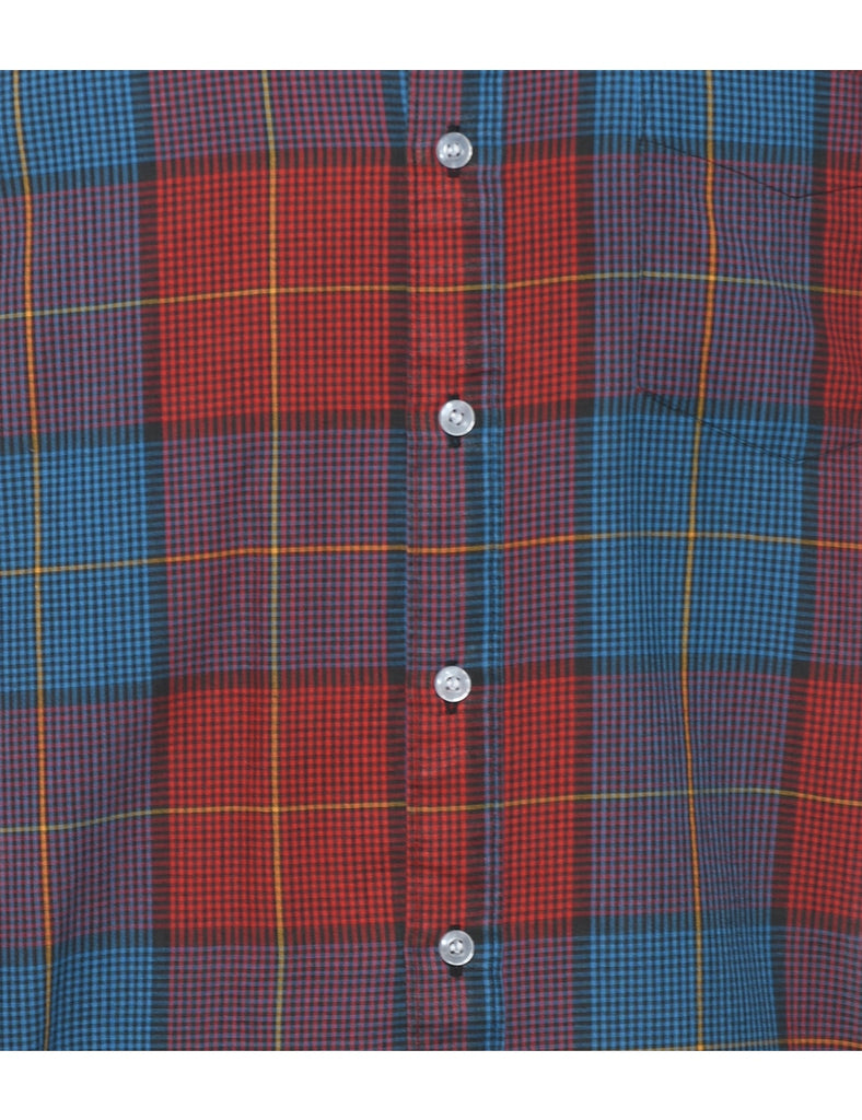Long Sleeved Checked Shirt - L