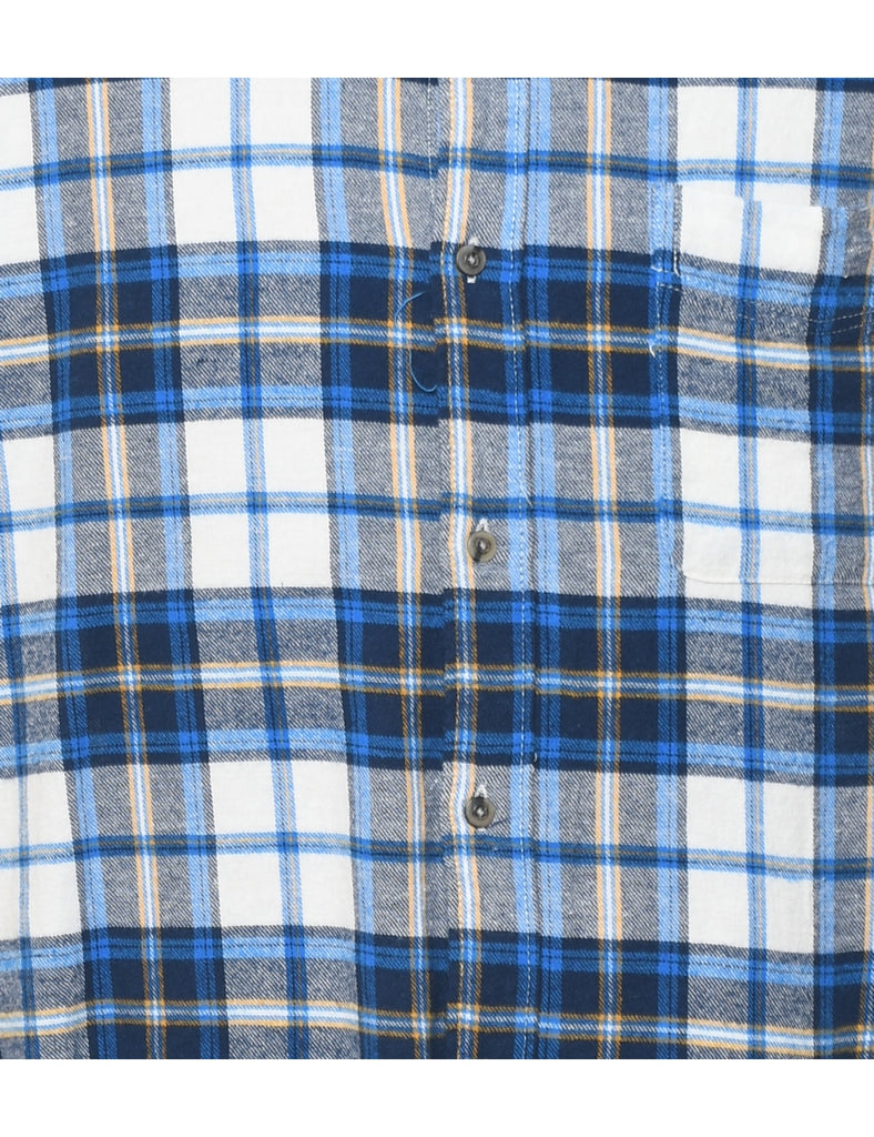 Long Sleeved Checked Shirt - L