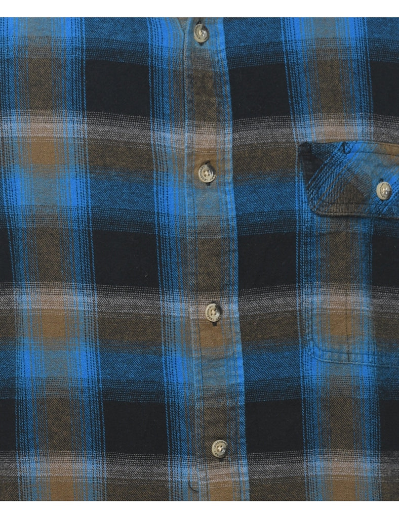 Long Sleeved Checked Shirt - L