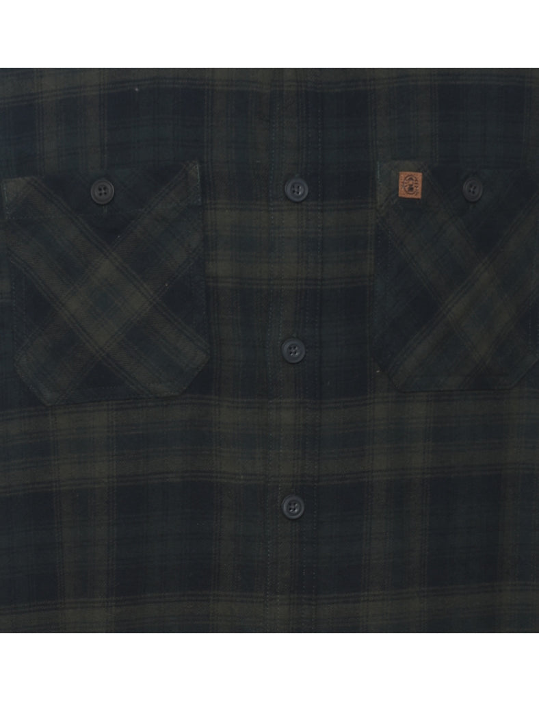 Long Sleeved Checked Shirt - L