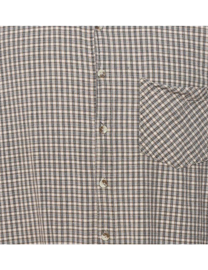 Long Sleeved Checked Shirt - L