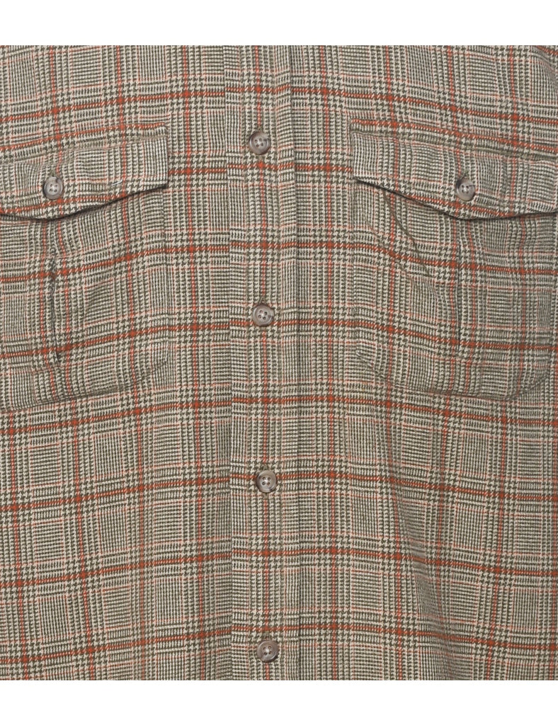 Long Sleeved Checked Shirt - S