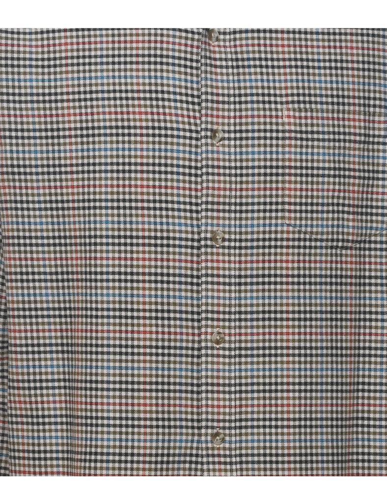 Long Sleeved Checked Shirt - L