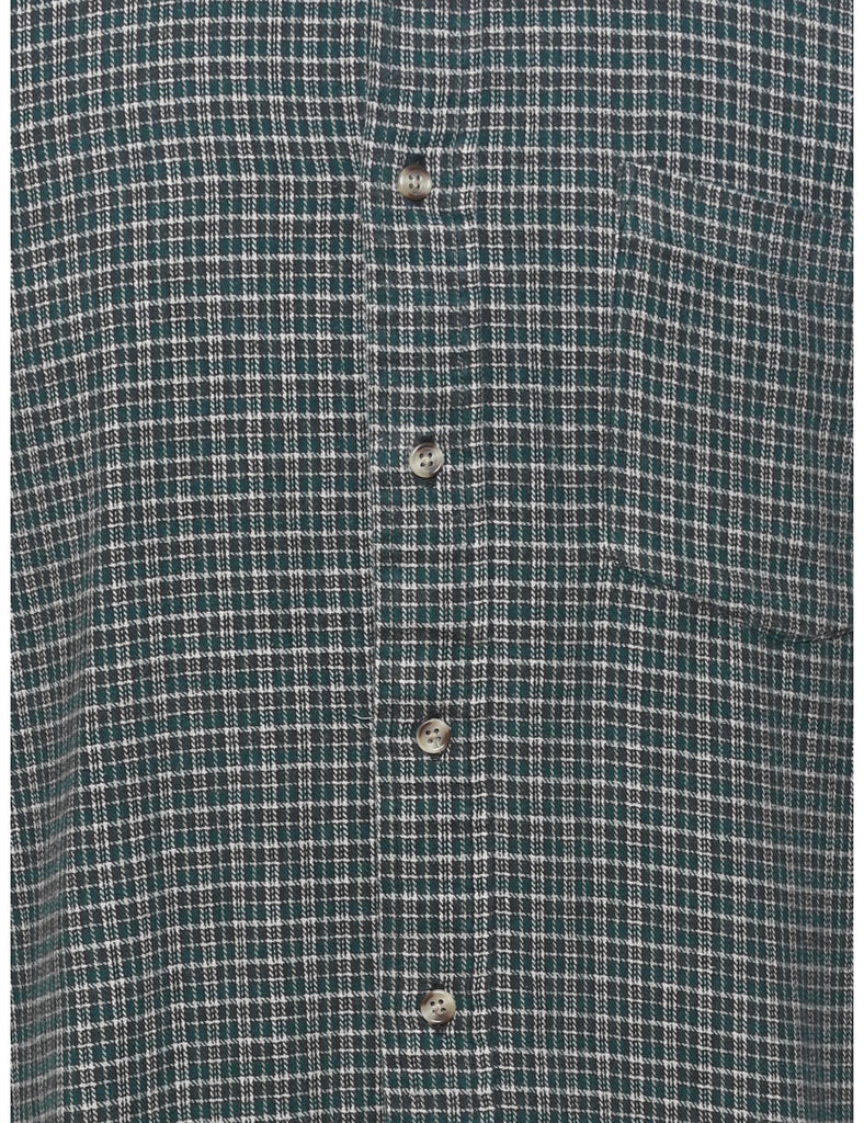 Long Sleeved Checked Shirt - L